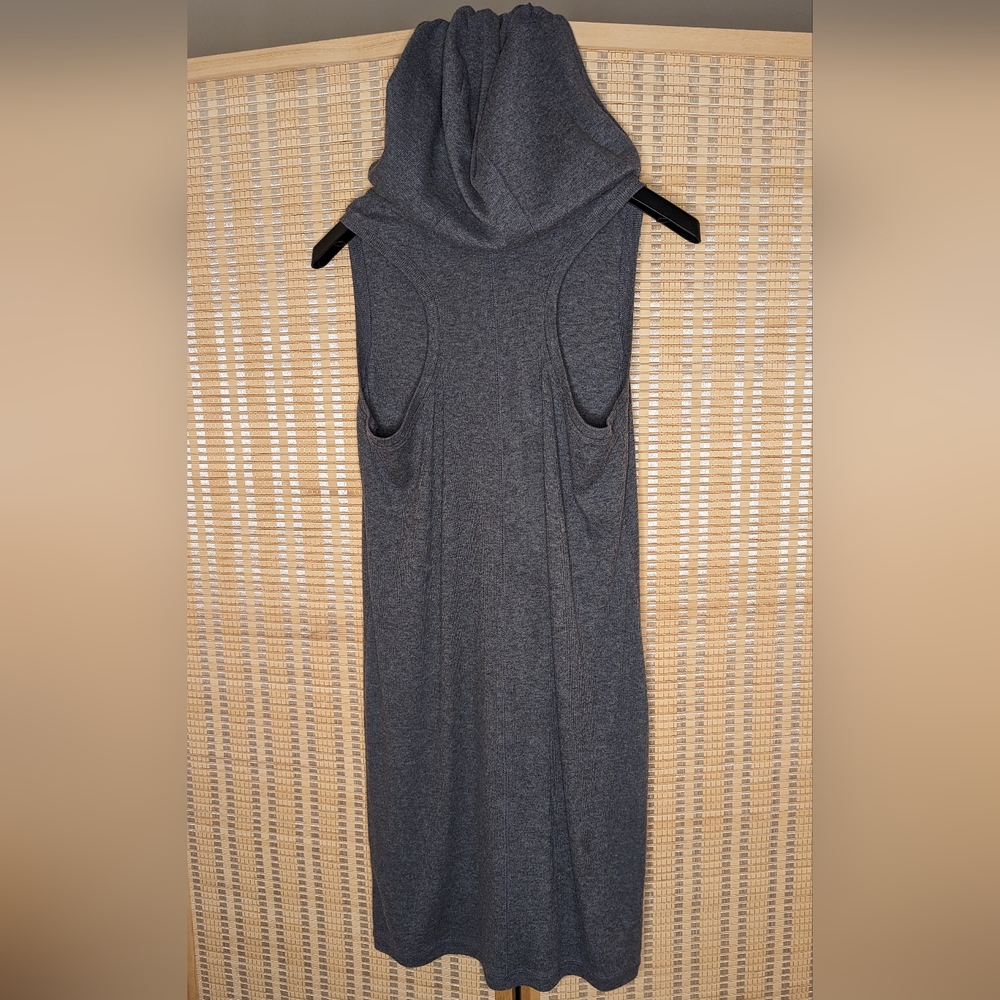 Grey Dakini Sporty Athleisure Stretch Cotton Dress with Hood (Medium)